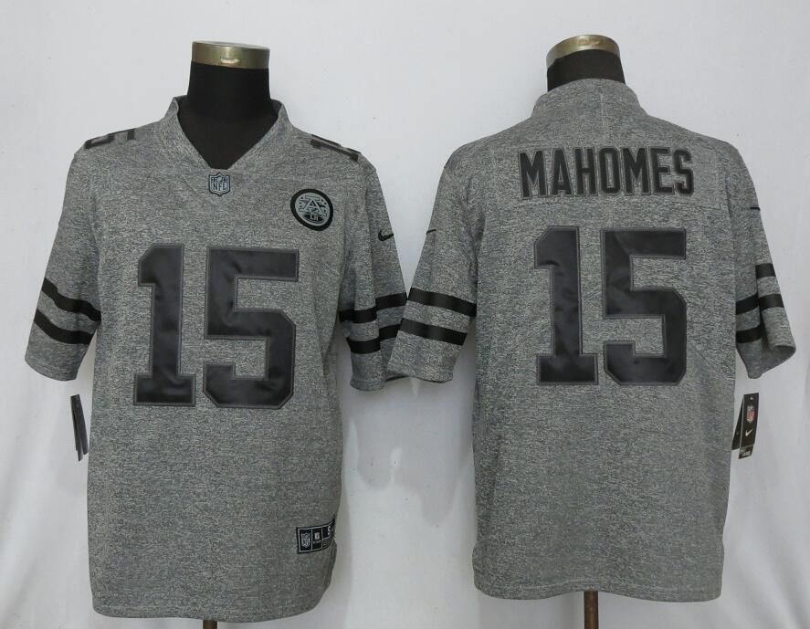 Men Nike Kansas City Chiefs #15 Mahomes Gray 2019 Vapor Untouchable Gridiron Gray Limited jerseys->philadelphia 76ers->NBA Jersey
